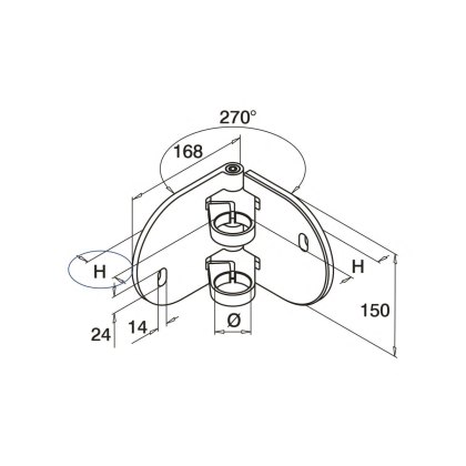 Adjustable 45 Degree Slab Bracket - 316/Matt Black PPC Adjustable 45 Degree Slab Bracket - 316/Matt Black PPC