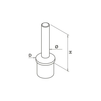 Eazypost Tig Weld Post Stem - 316/Matt Black PPC Eazypost Tig Weld Post Stem - 316/Matt Black PPC