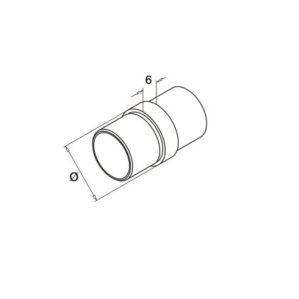 Eazypost Tube Connector - 316/Matt Black PPC Eazypost Tube Connector - 316/Matt Black PPC
