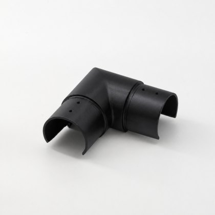 EazySlot Sharp 90 Degree Horizontal Connector - 316/Matt Black PPC EazySlot Sharp 90 Degree Horizontal Connector - 316/Matt Black PPC