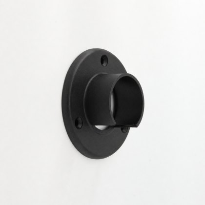 EazySlot Slotted Handrail Wall Flange - 316/Matt Black PPC EazySlot Slotted Handrail Wall Flange - 316/Matt Black PPC