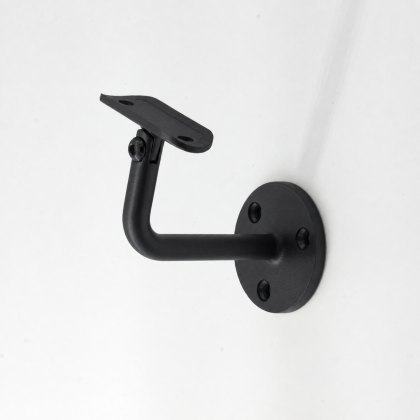 Handrail Wall Bracket With Adjustable Saddle - 316/Matt Black PPC Handrail Wall Bracket With Adjustable Saddle - 316/Matt Black PPC