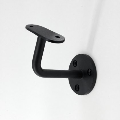 Handrail Wall Bracket With Fixed Saddle - 316/Matt Black PPC Handrail Wall Bracket With Fixed Saddle - 316/Matt Black PPC