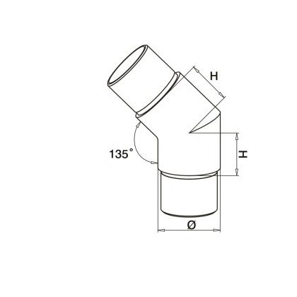 135 Degree Radiused Elbow