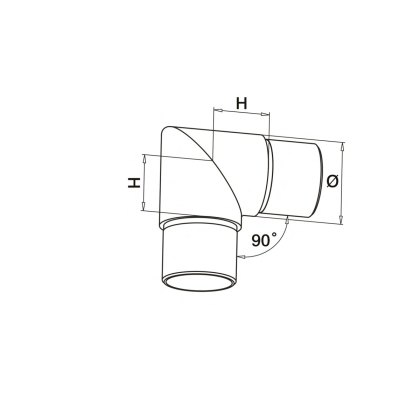 Eazypost 90 Degree Acute Elbow