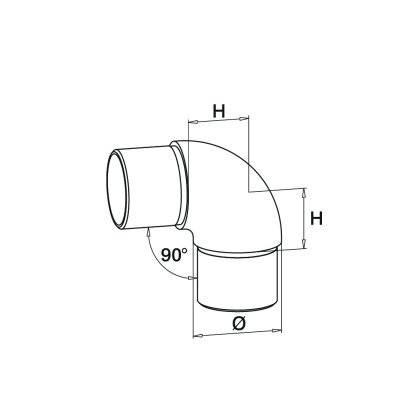 90 Degree Radiused Elbow