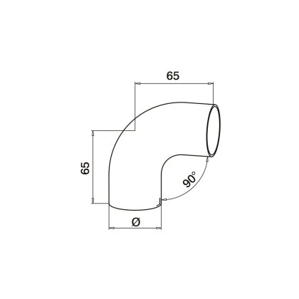 90 Degree Radiused Elbow