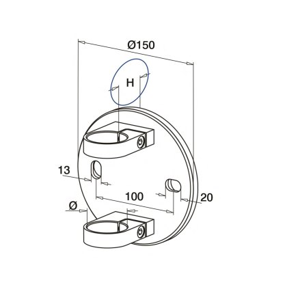 Eazypost Fixed Post Slab Bracket