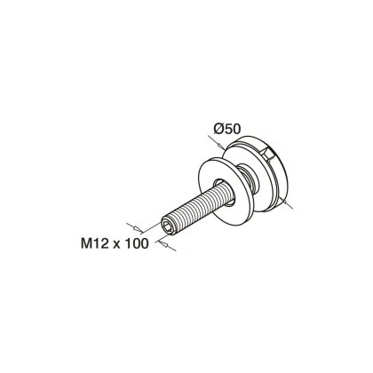 Eazypost Boss Only - 50mm Outer Diameter - M12 Thread