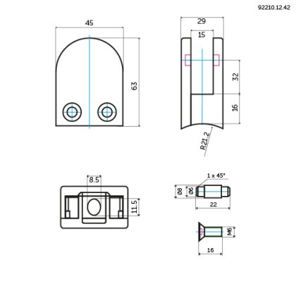 Eazypost Middle D 10mm Glass Clamp