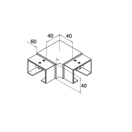 EazySlot Sharp 90 Degree Horizontal Connector