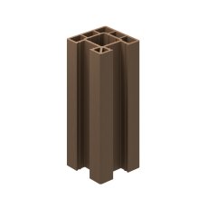 Ecoscape Clarity - 1.94m Walnut Composite Corner Fence Post
