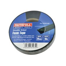Faithfull - Double-Sided Foam Tape Black 25mm x 10m