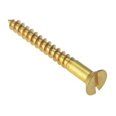 ForgeFix - Wood Screws, Slotted, CSK, Brass