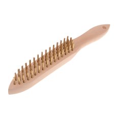 Faithfull - 680/B4 Brass Wire Scratch Brush - 4 Row Faithfull - 680/B4 Brass Wire Scratch Brush - 4 Row