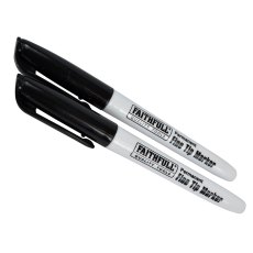Faithfull - Fibre Tip Marker Pen Black (Pack 2) Faithfull - Fibre Tip Marker Pen Black (Pack 2)