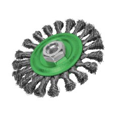 Faithfull - Flat Twist Knot Wire Brush 115 x 12mm M14x2 Bore, 0.35mm Stainless Steel Wire Faithfull - Flat Twist Knot Wire Brush 115 x 12mm M14x2 Bore, 0.35mm Stainless Steel Wire