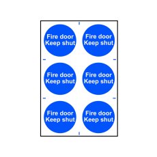 Scan - Fire Door Keep Shut - 6 PVC Signs 100 x 100mm