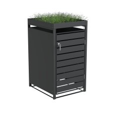 Ecoscape - Single Bin Storage with Planter - Charcoal