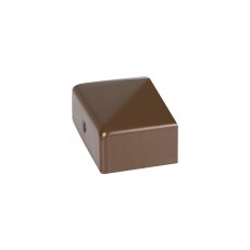 DuraPost® Half Post Cap With Bracket 75 x 37mm - Sepia Brown
