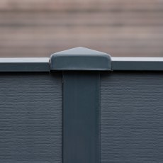 DuraPost® Post Cap With Bracket 75 x 75mm - Anthracite Grey