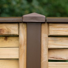 DuraPost® Post Cap With Bracket 75 x 75mm - Sepia Brown