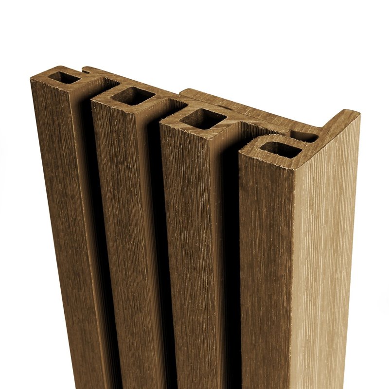Ecoscape Ecoscape Forma - Spiced Oak Composite Slatted Cladding End Trim