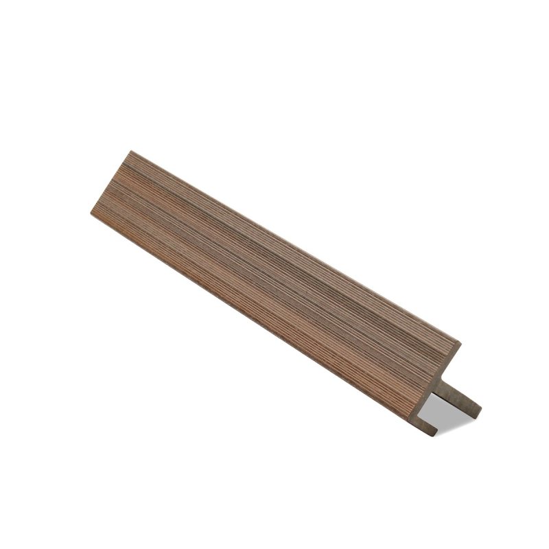 B+M Spiced Oak F Shape Composite Cladding Trim