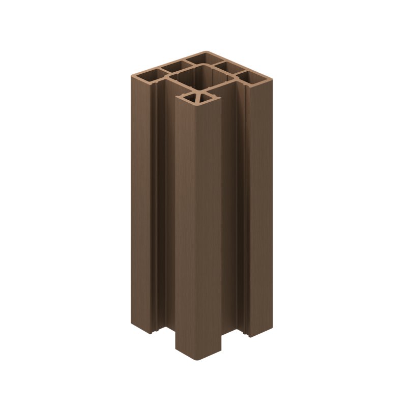 Ecoscape Ecoscape Clarity - 3m Walnut Composite Corner Fence Post