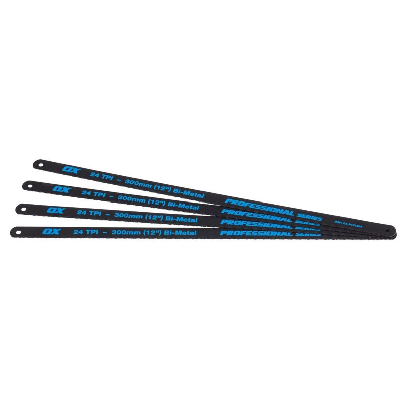 OX Pro 12' Hacksaw Blades 24 TPI Pack 4