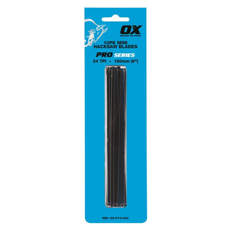 OX Pro 6' Hacksaw Blades 24 TPI Pack 10