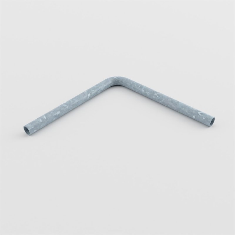 Galvanised 90 Degree Bend Handrail Tube