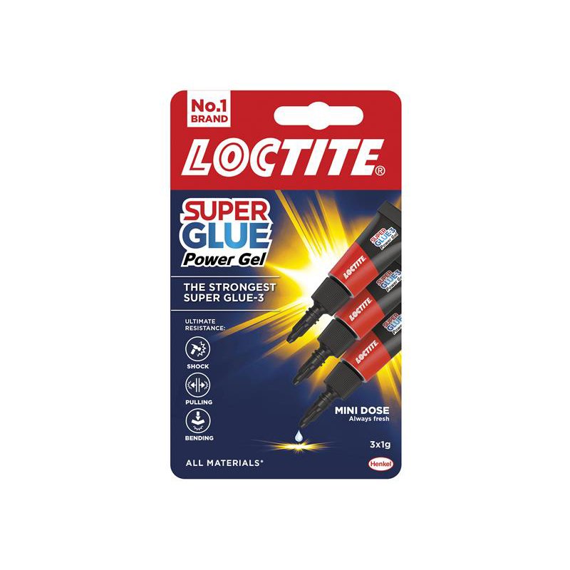 Loctite - Super Glue Power Gel Mini Tube Trio 3 x 1g
