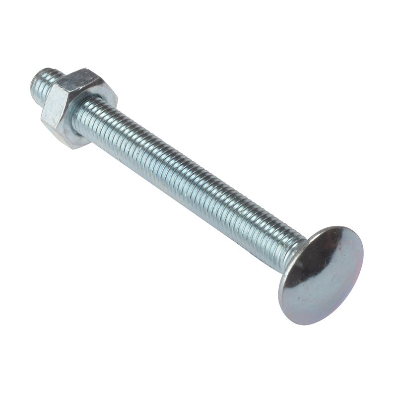 M10 x 160 (Bag 10) ForgeFix - Carriage Bolts, ZP