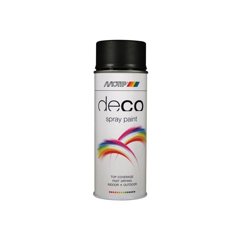 RAL 9005 Deep Black 400ml MOTIP - Deco Spray Paint, Matt