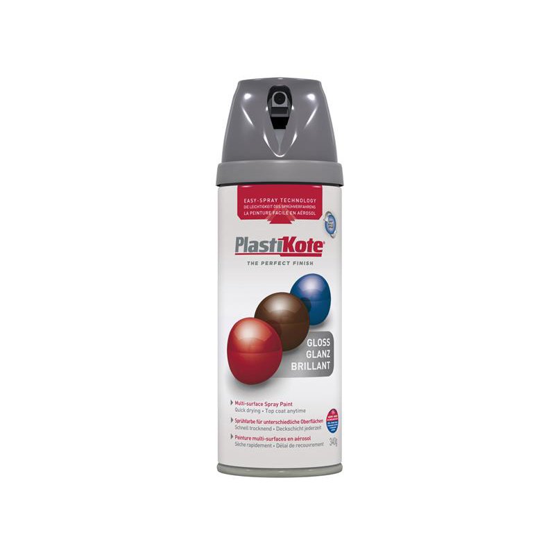 Medium Grey 400ml PlastiKote - Twist & Spray Gloss