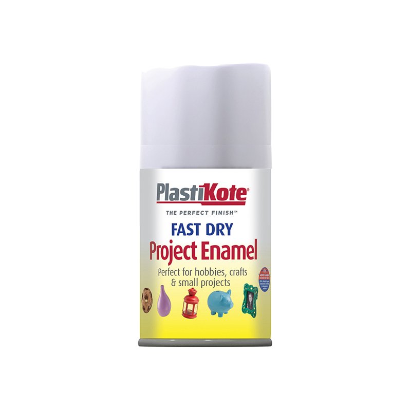 White Matt 100ml PlastiKote - Fast Dry Aerosol Enamel