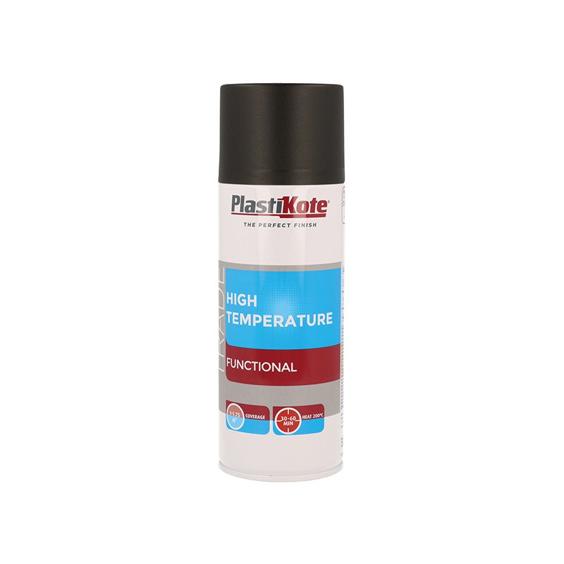 PlastiKote - Trade High Temperature Spray Paint Black 400ml