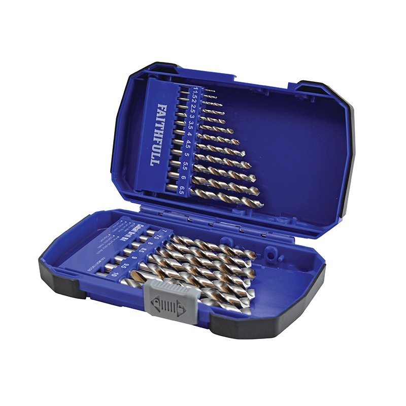 Faithfull - Cobalt HSS Drill Set M35 1-10mm 19 Piece