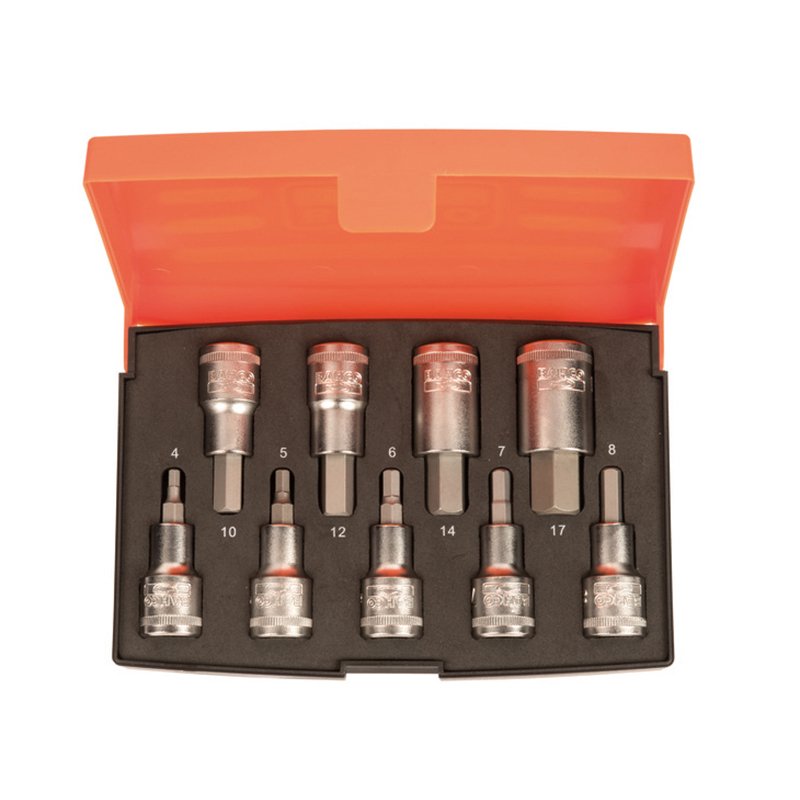 Bahco - S9HEX 1/2in Drive Socket Set, 9 Piece