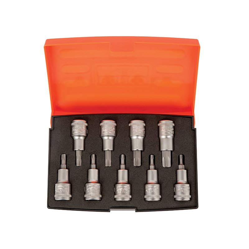 Bahco - S9TORX 1/2in Drive Socket Set, 9 Piece