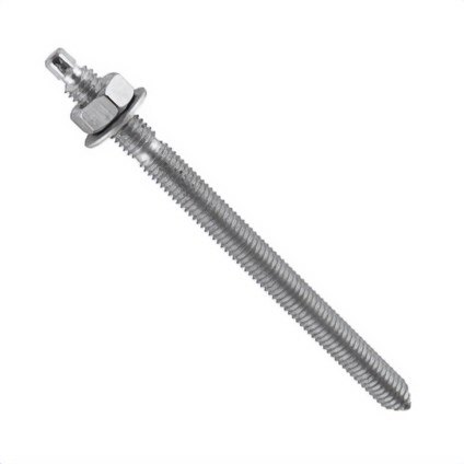 BM Steel M12 x 160mm Chemical Resin Stud Anchor BZP