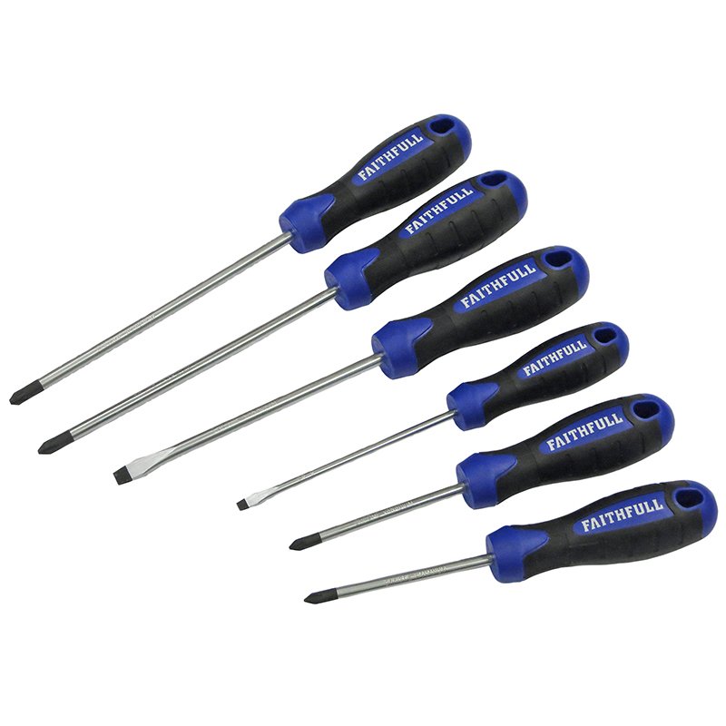 Faithfull - Boxed Soft Grip Screwdriver Set, 6 Piece