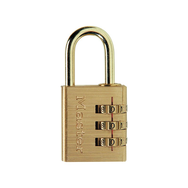 30mm Master Lock - Brass Finish Combination Padlock