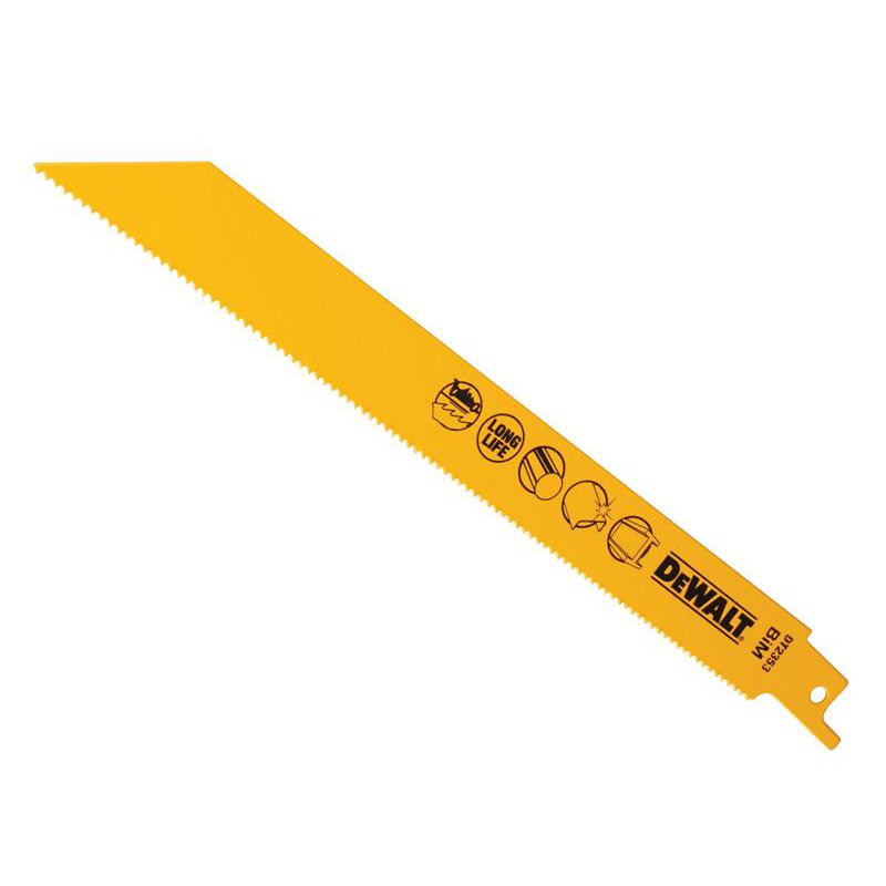 203mm x 14 TPI (Pack of 5) DEWALT - Bi-Metal Reciprocating Blade for Metal