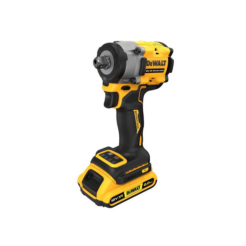 2 x 18V 2.0Ah Li-ion Batteries DEWALT - DCF922 XR BL 1/2in Impact Wrench