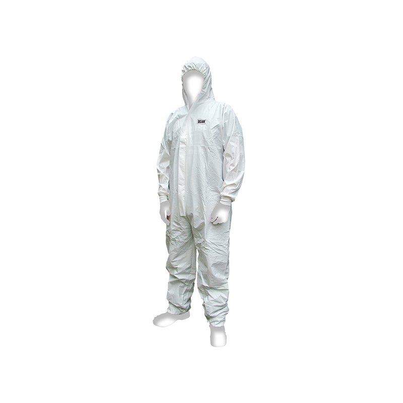 Scan - Chemical Splash Resistant Disposable Coverall White Type 5/6 M (36-39in)