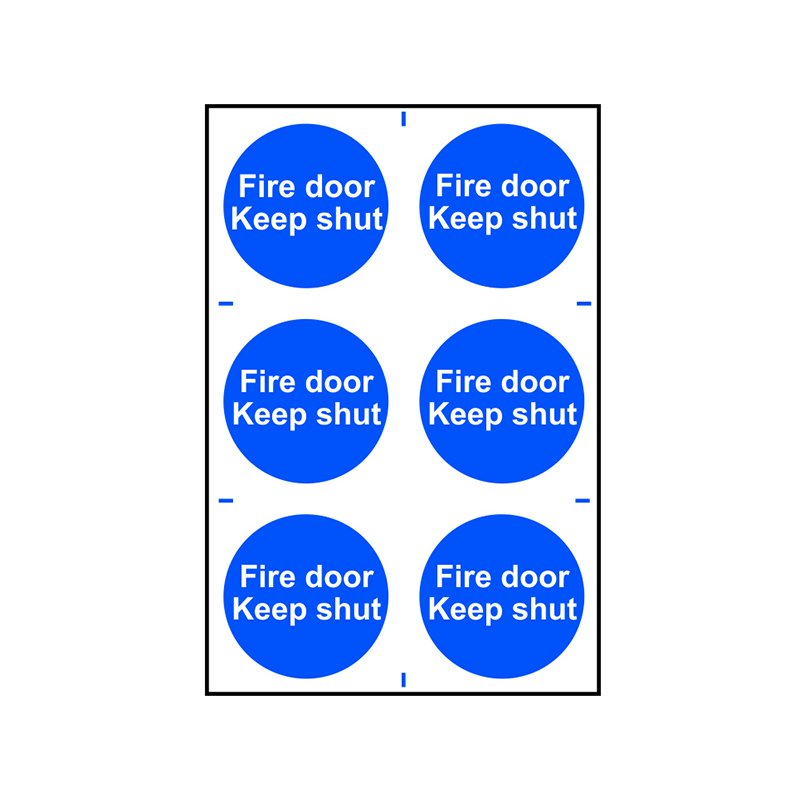 Scan - Fire Door Keep Shut - 6 PVC Signs 100 x 100mm