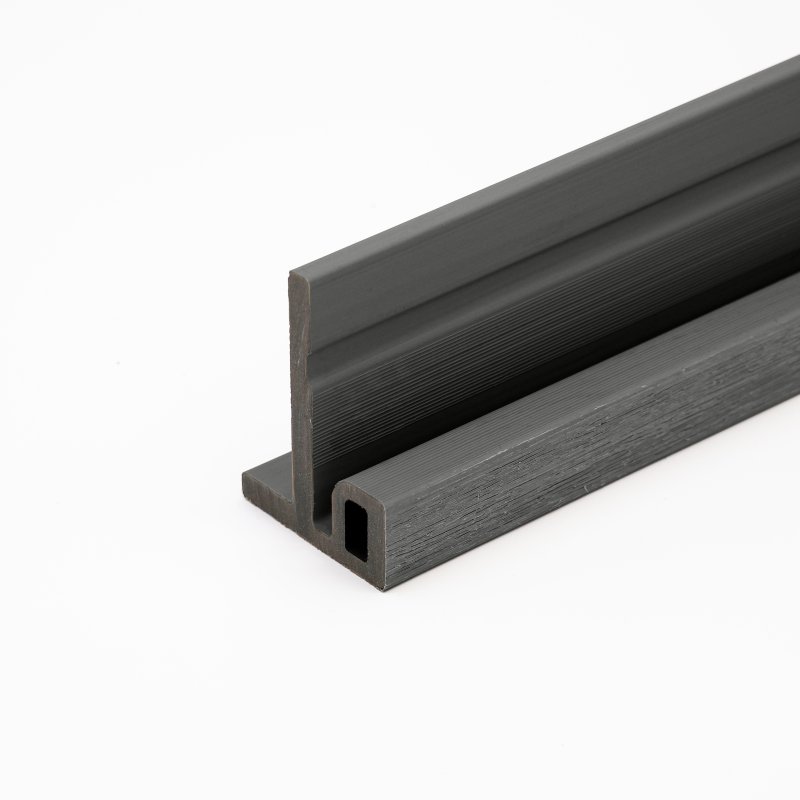 EazyClad 5S - Slate Grey Composite Slatted Cladding End Trim
