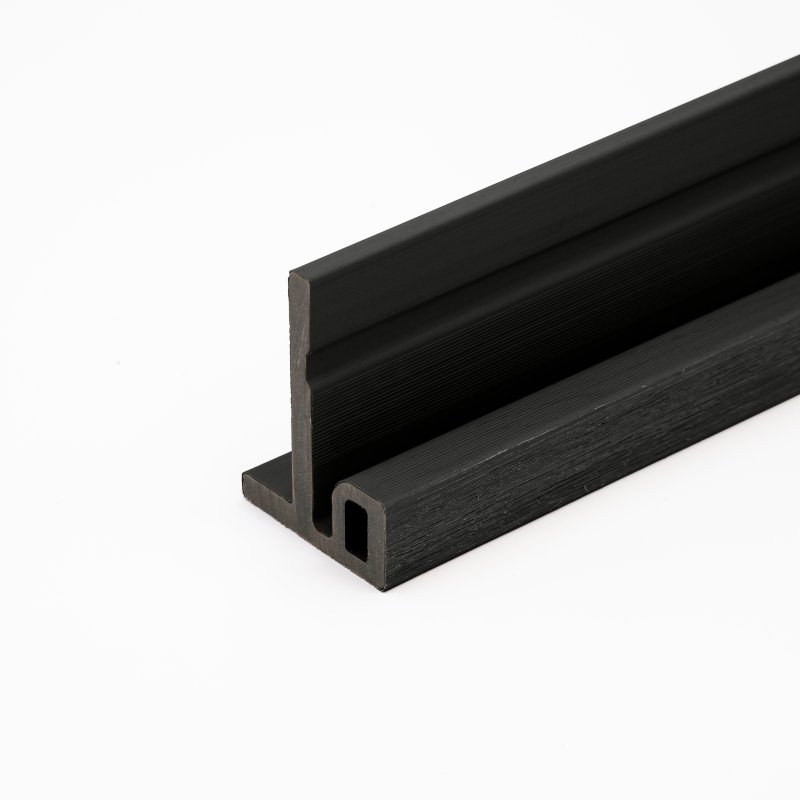 EazyClad 5S - Ebony Black Composite Slatted Cladding End Trim